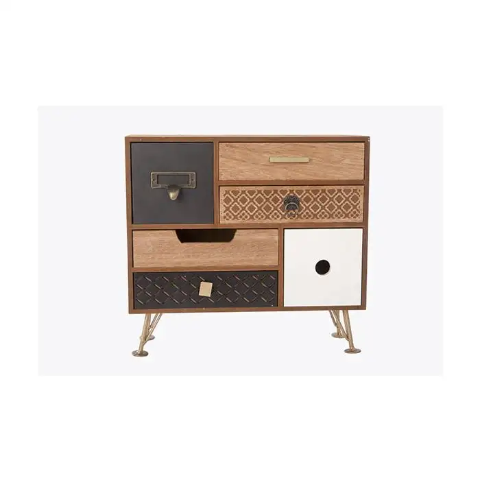 Cosy @ Home Armoire Retro 6 Lades Bruin 30x12x28cm