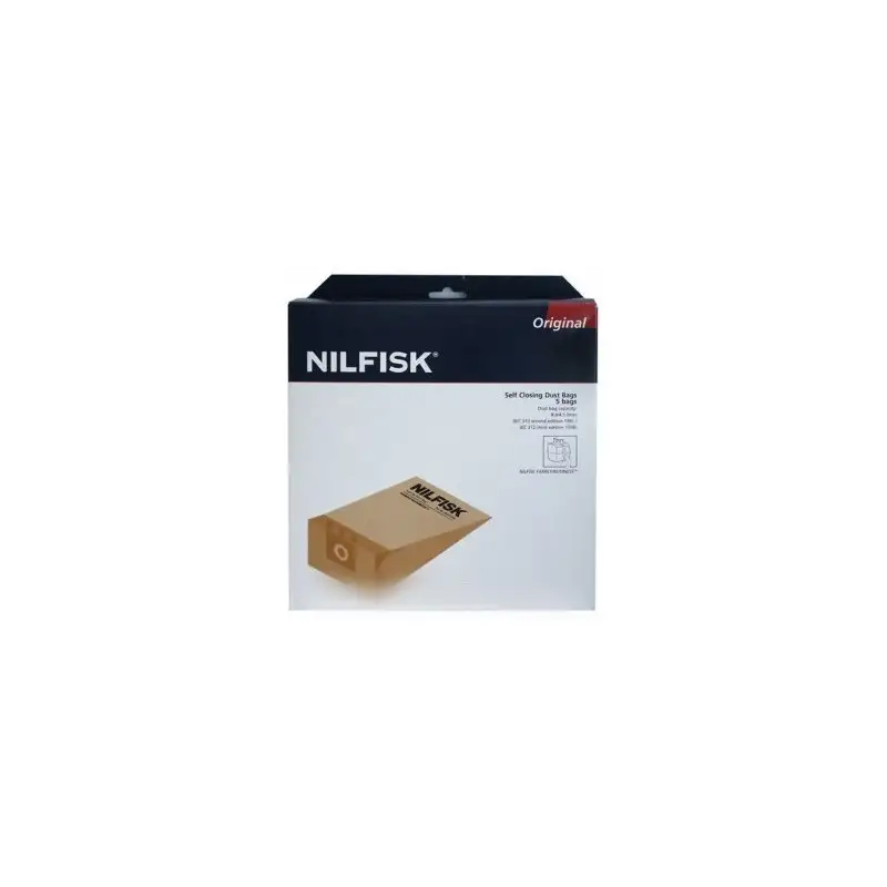 Boite de 5 sacs en papier pour Aspirateur NILFISK ADVANCE 82222800