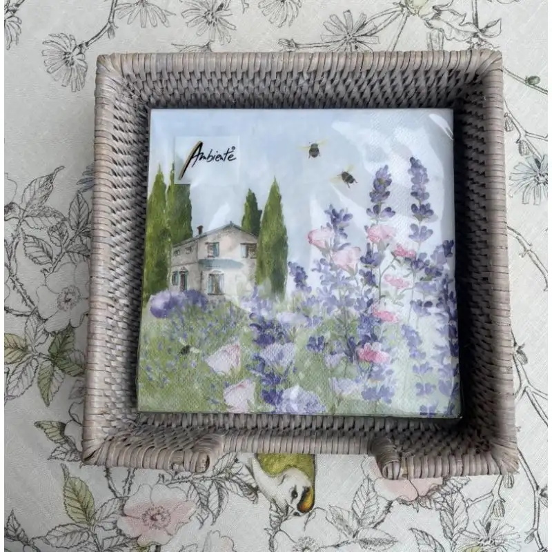 Serviettes en papier "mas des lavandes"