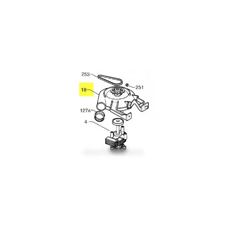 Ventilateur seul pour Lave-Linge ELECTROLUX 124051940